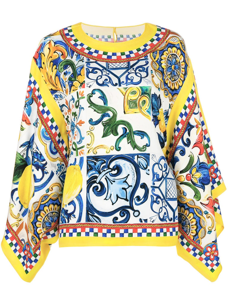 Majolica printed blouse