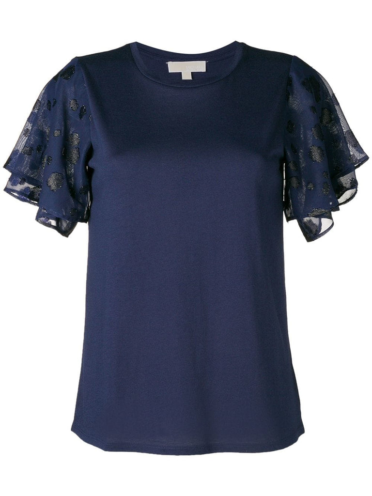 flared short sleeved blouse