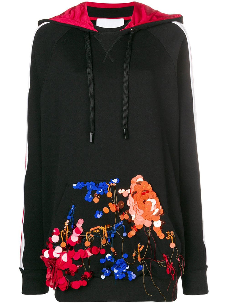 embellished pocket hoodie