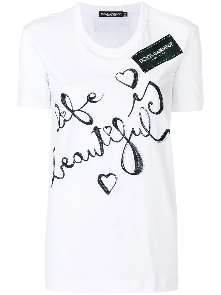 Life Is Beautiful printed T-shirt