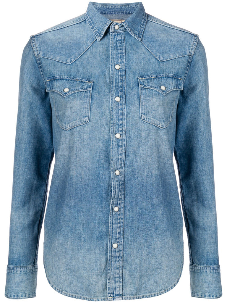 classic fitted denim shirt