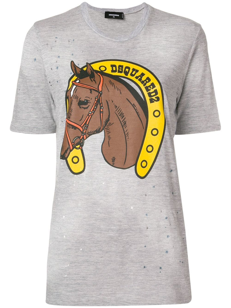 horse print T-shirt