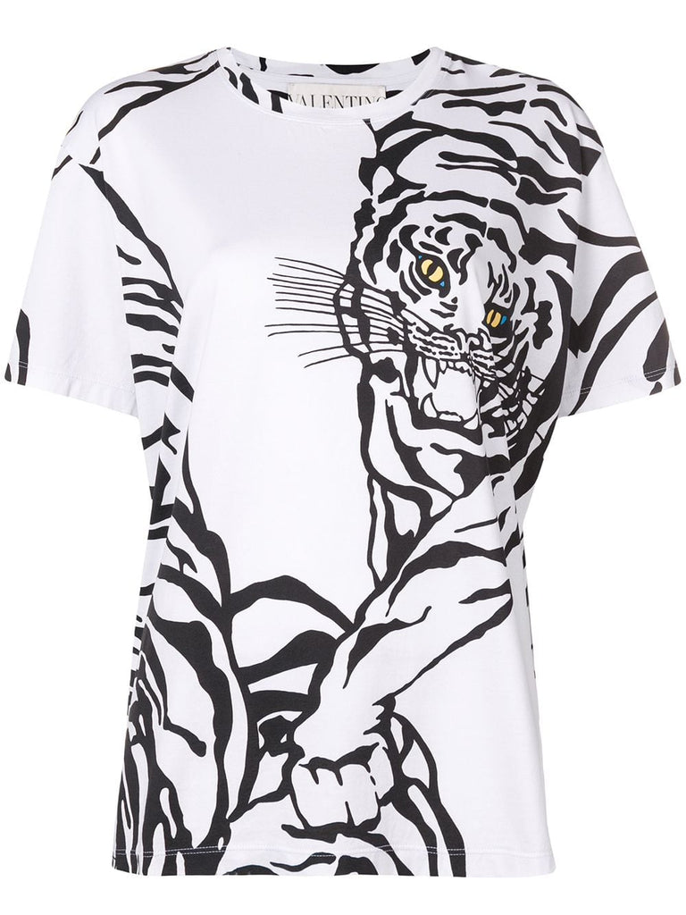 tiger print T-shirt