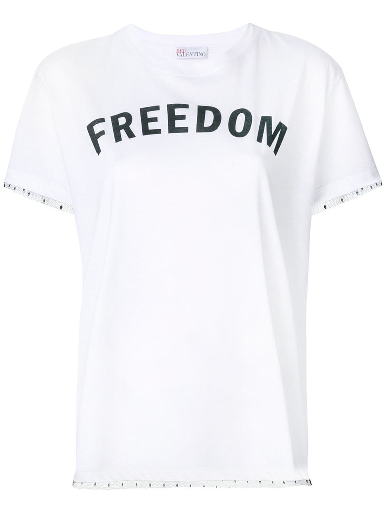 lace trim Freedom T-shirt