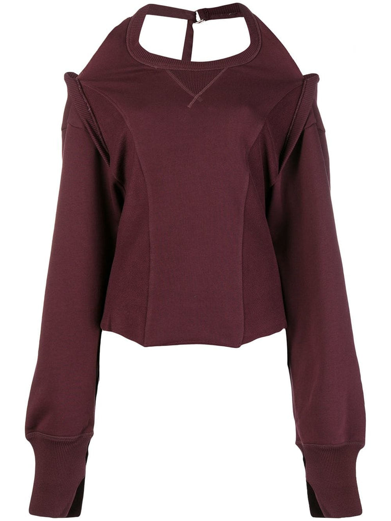 halter neck oversized sweatshirt