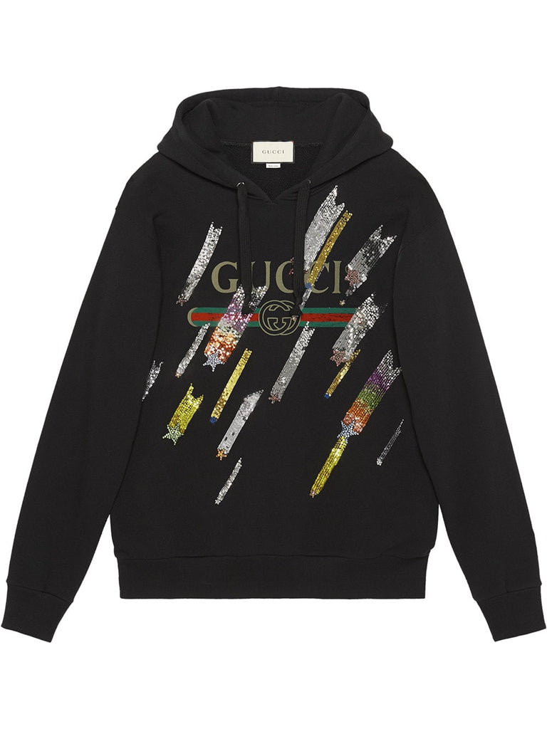 Gucci logo sweatshirt with shooting stars