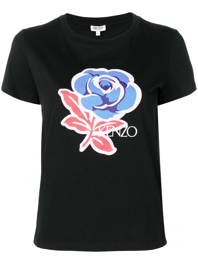 slim-fit flower T-shirt