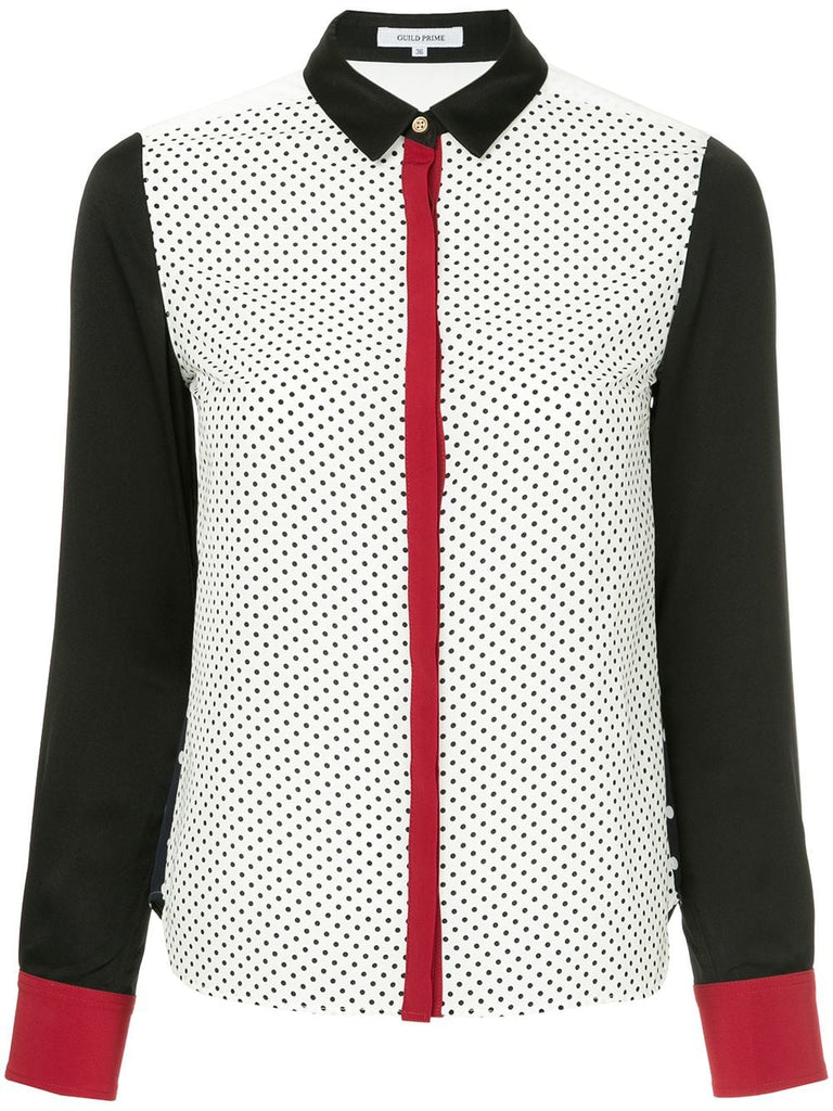 dotted panel shirt