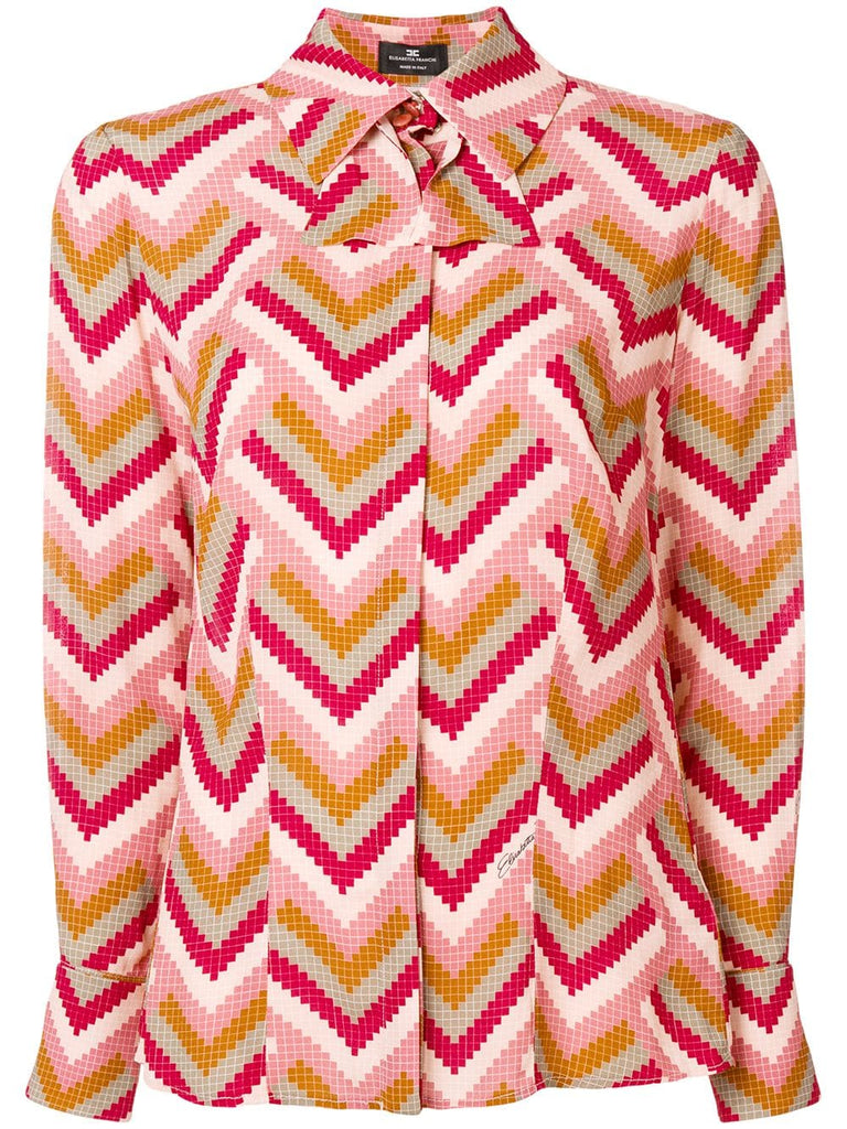 zig zag printed blouse