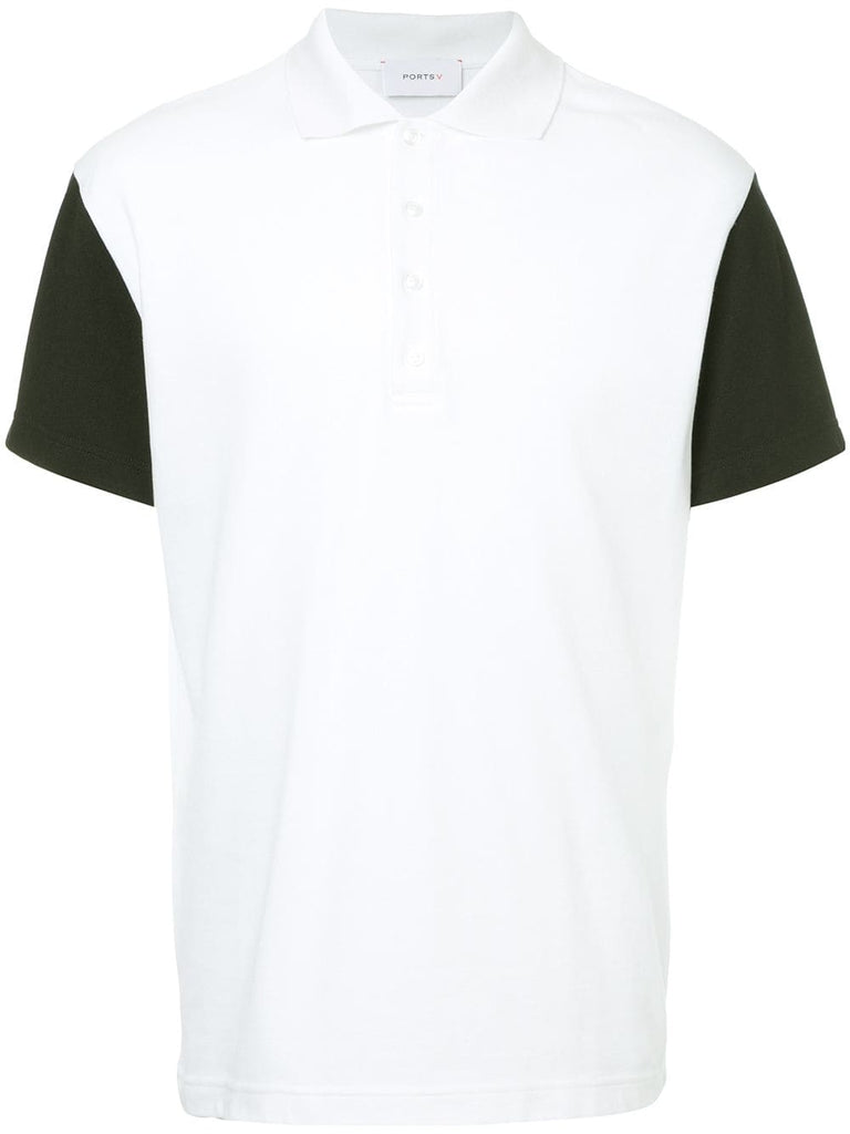 contrast sleeve polo shirt