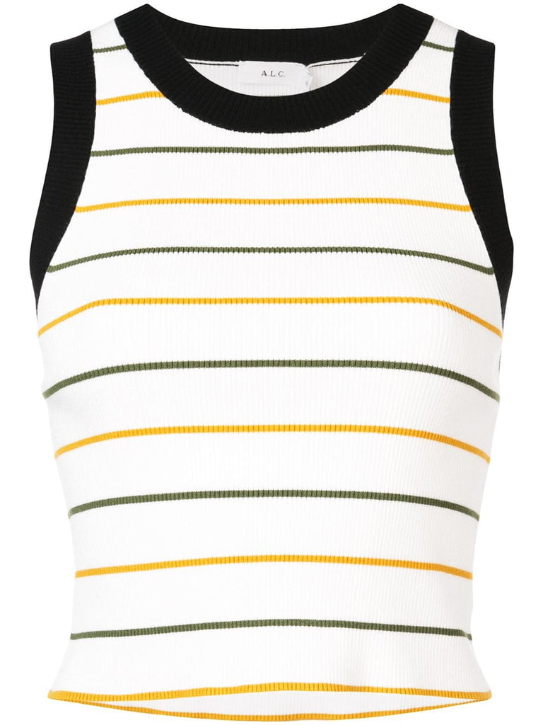 cropped stripe tank top