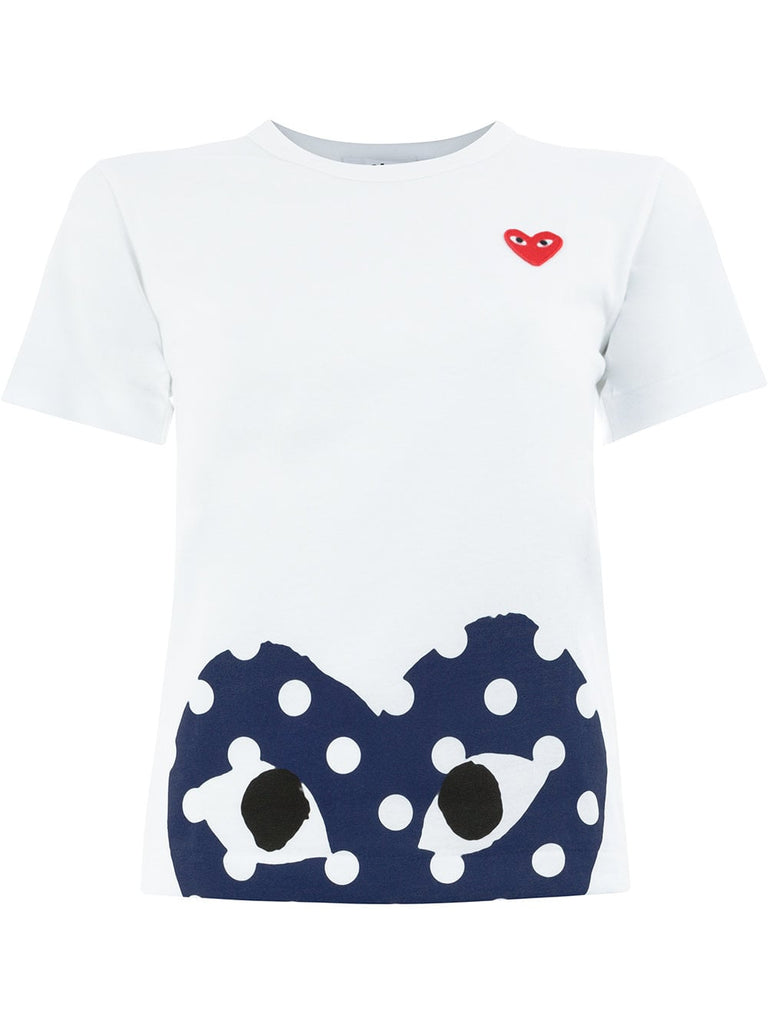 heart print T-shirt