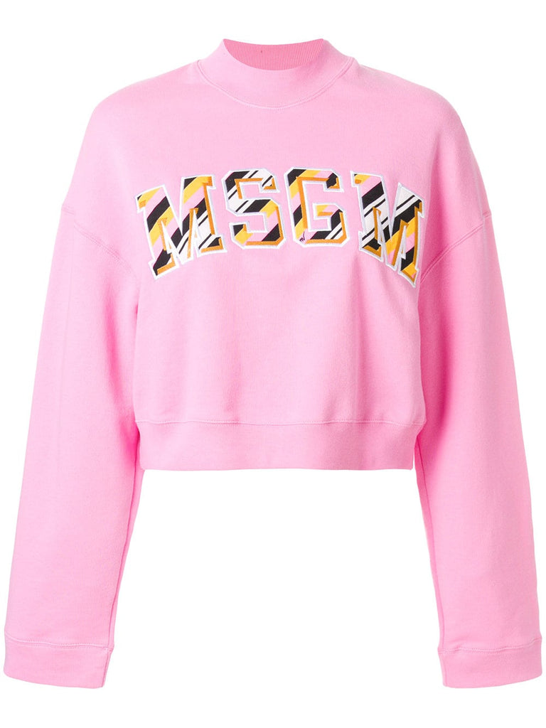 front logo cropped sweatshirt