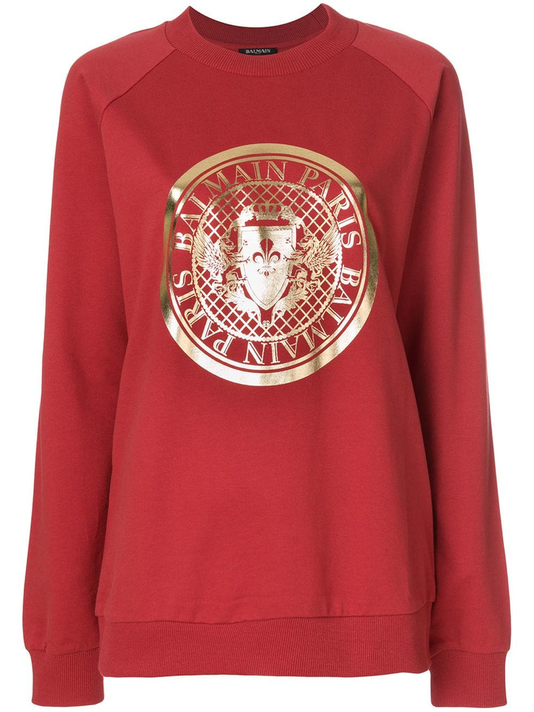 Medallion logo printed sweatshirt