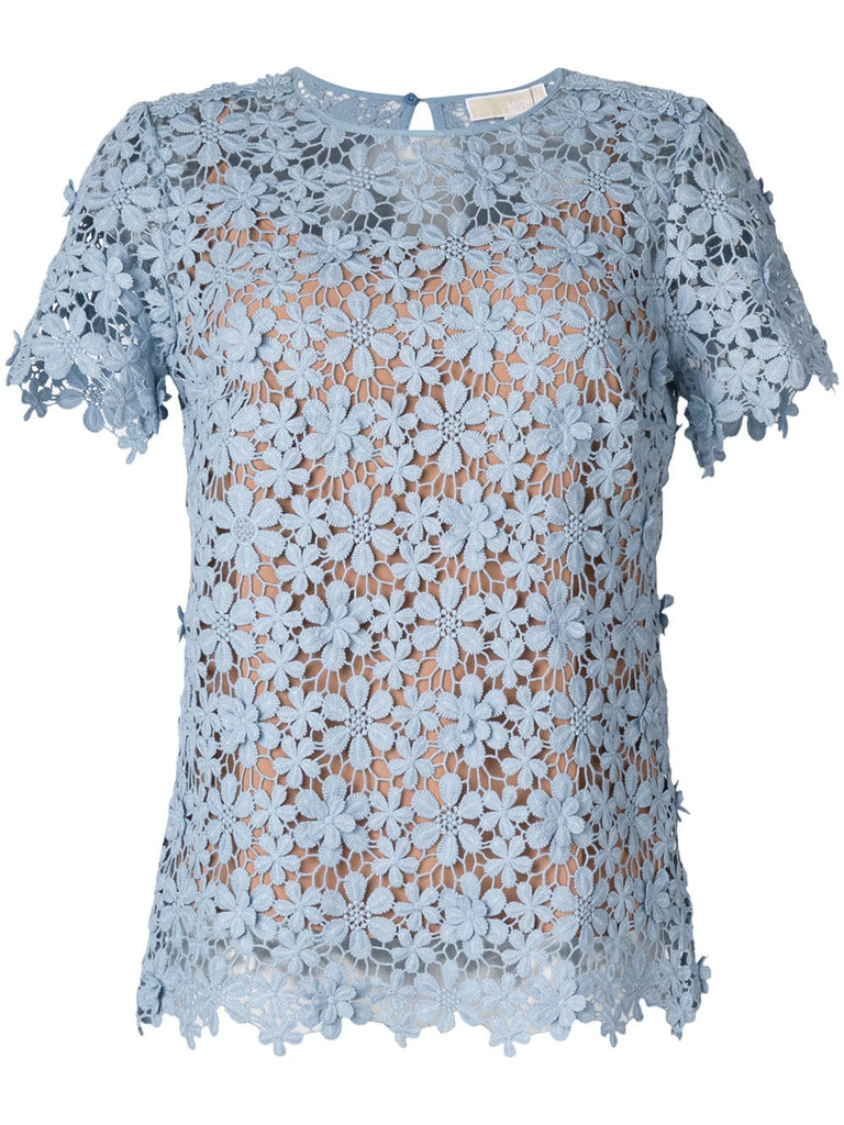 floral lace T-shirt