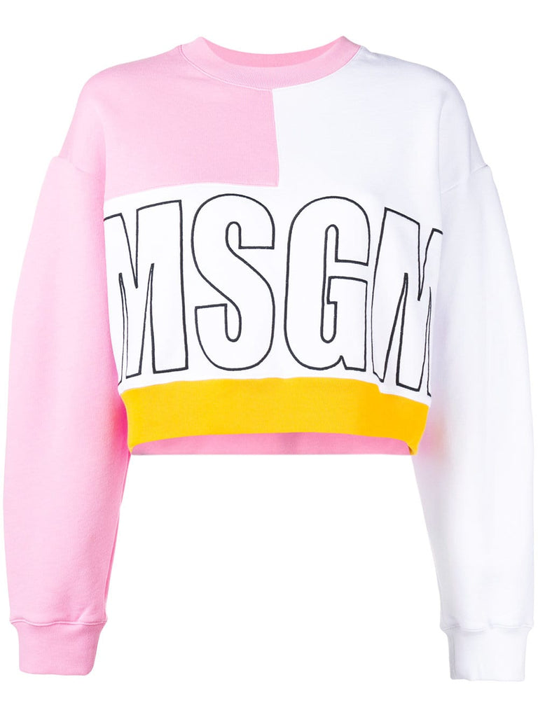 cropped logo sweatshirt