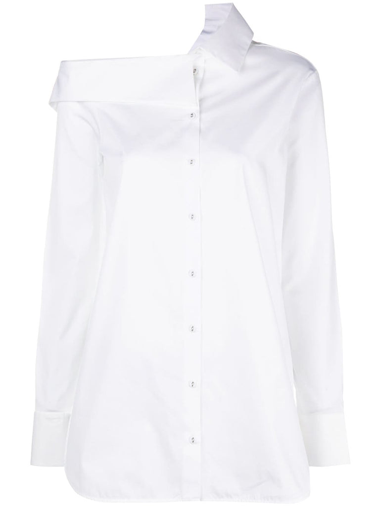 asymmetric long-sleeve shirt