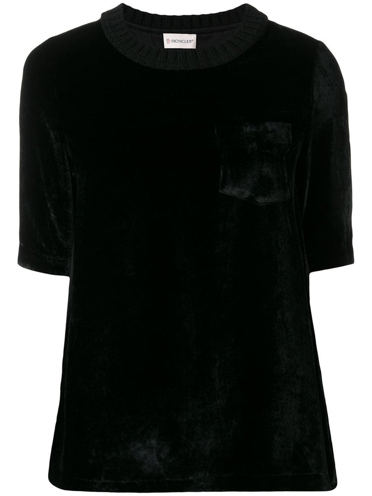 velvet flared T-shirt