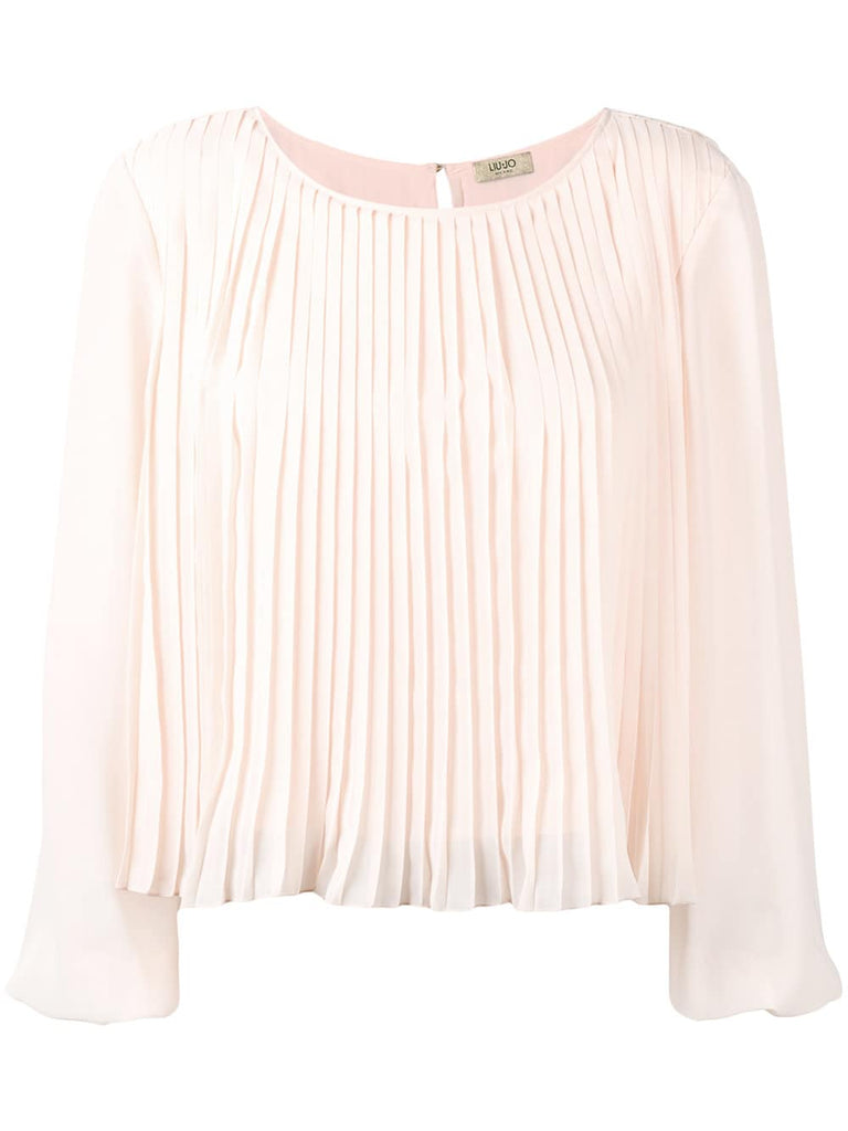 pleated boxy blouse