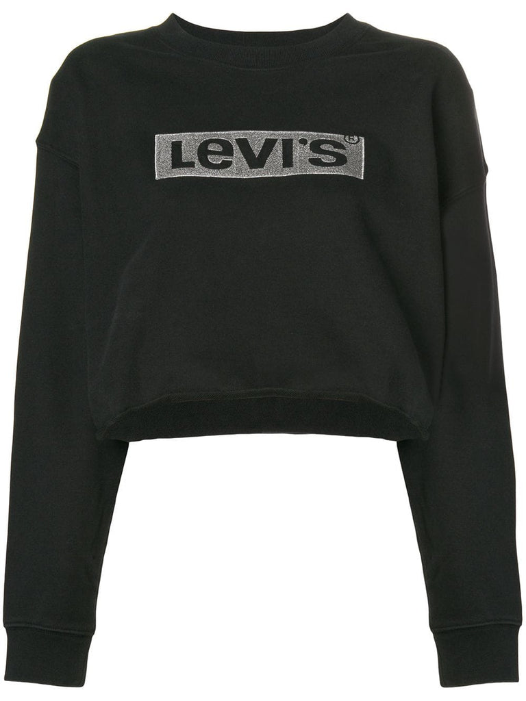 logo cropped sweatshirt