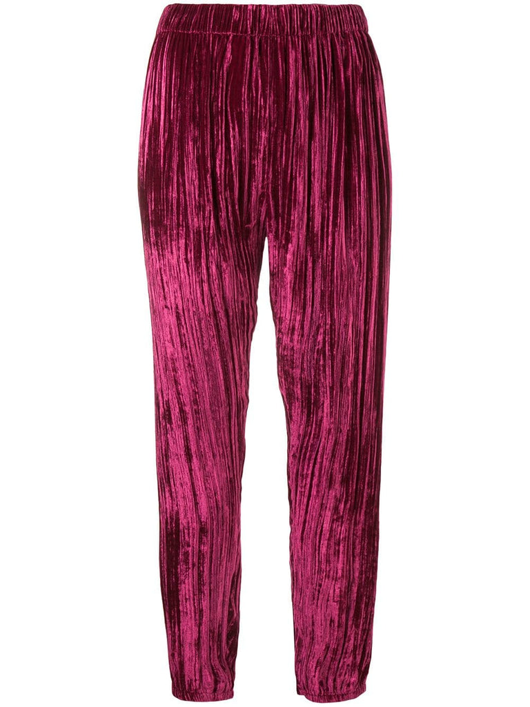 pleated cropped trousers