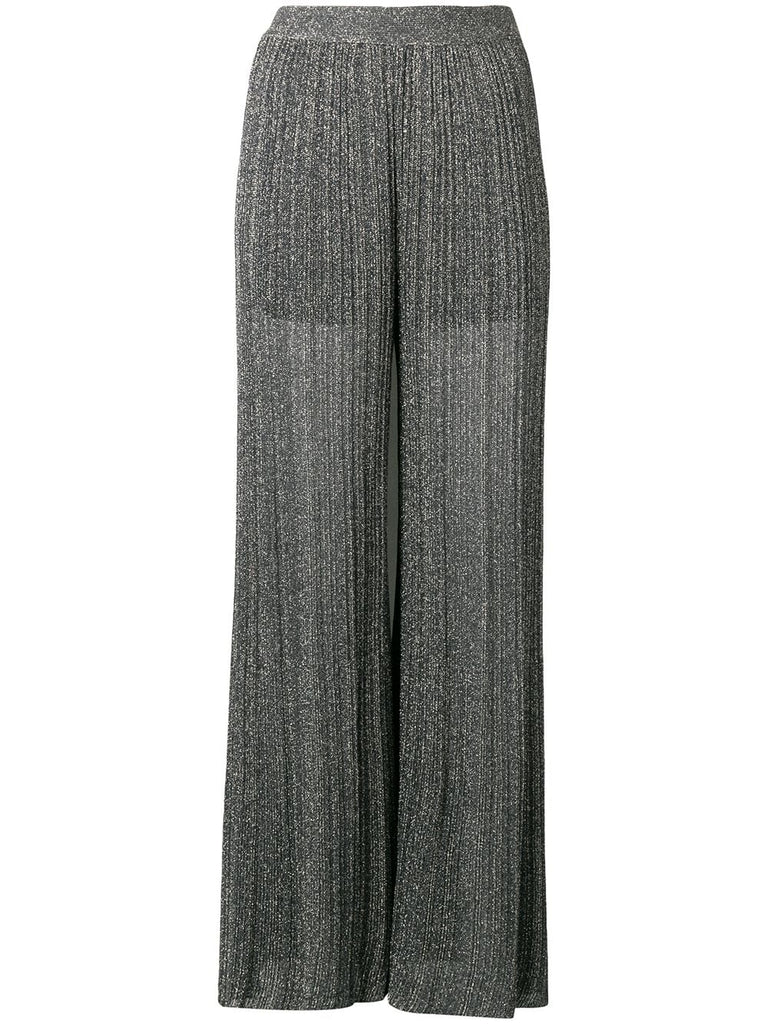 metallic sheen palazzo pants