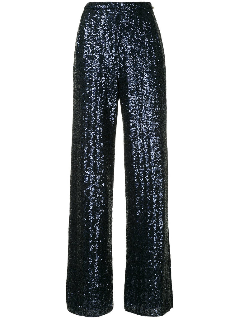 sequin-embellished trousers