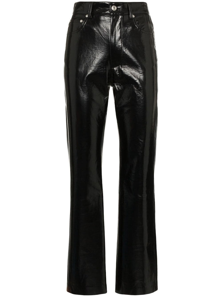 High Waisted Vinyl Trousers