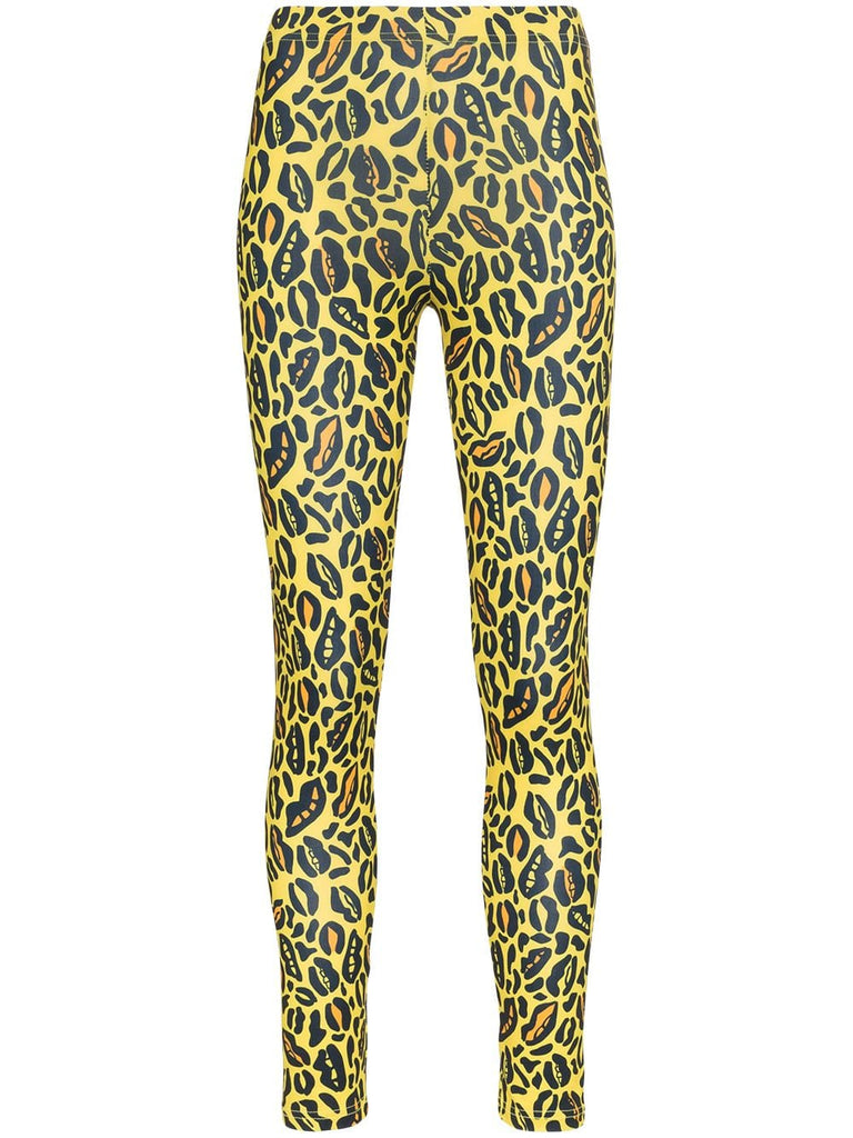 leopard print skinny leggings