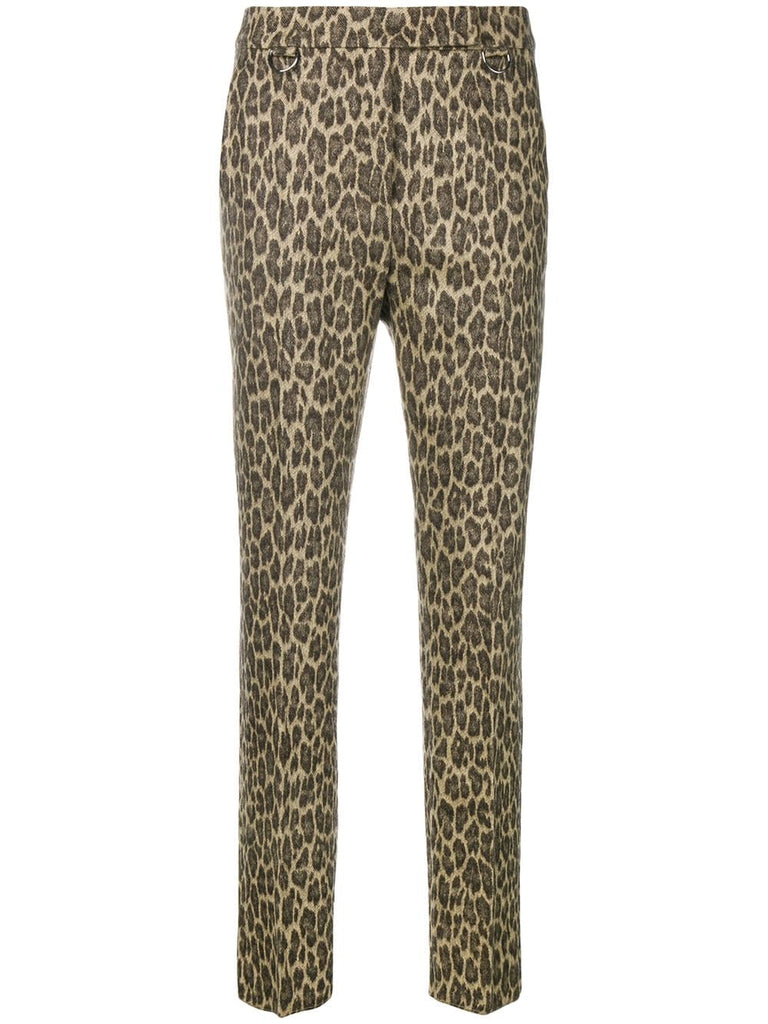 skinny leopard print trousers