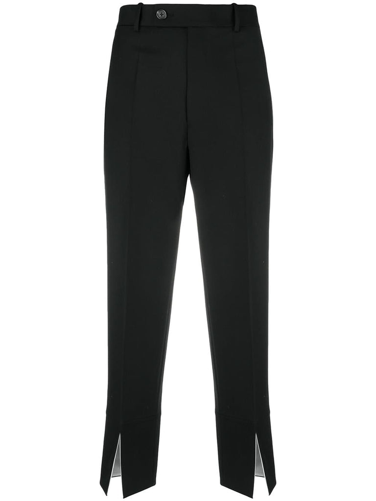 front slit suit trousers