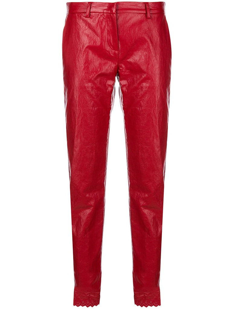 slim-fit biker trousers