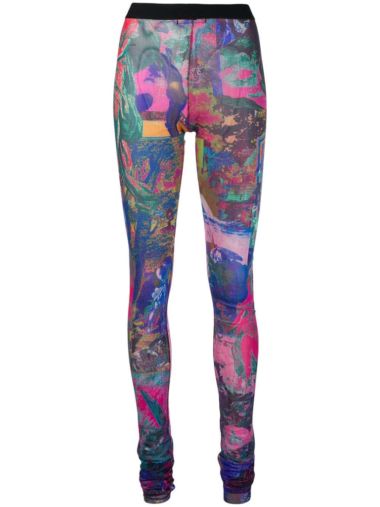 abstract printed leggings