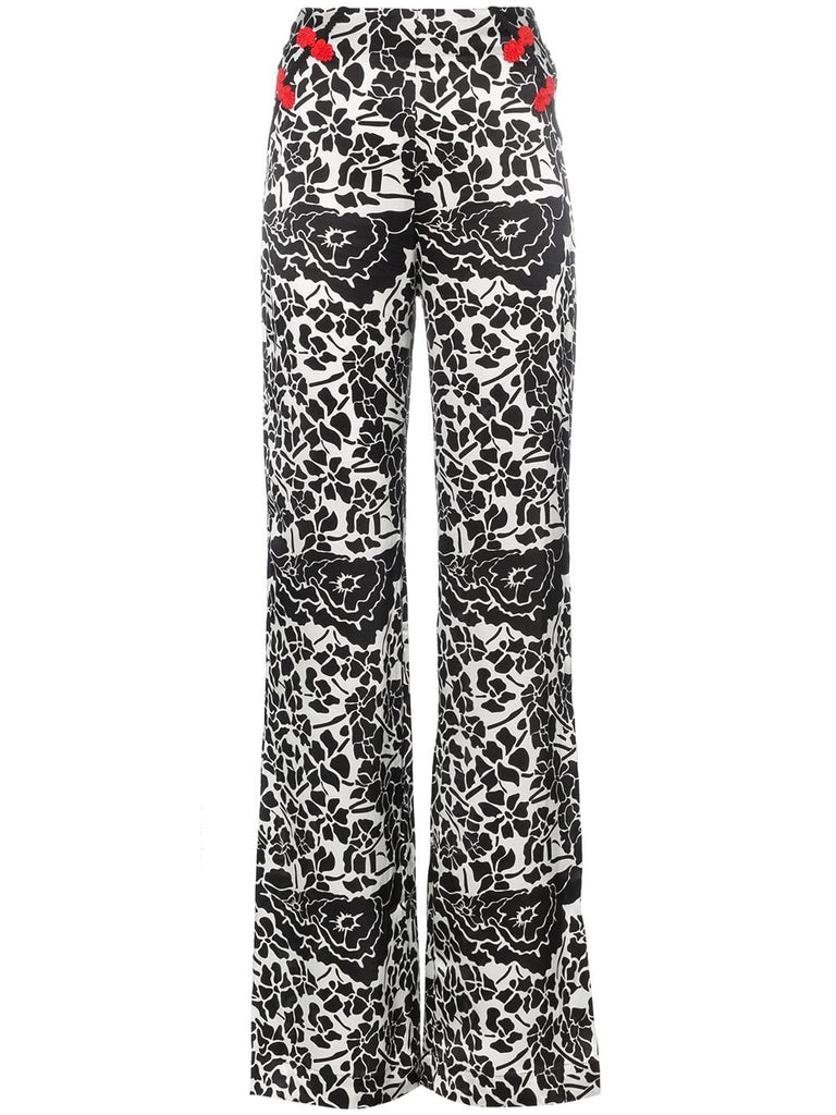 Una Printed Wide Leg trousers