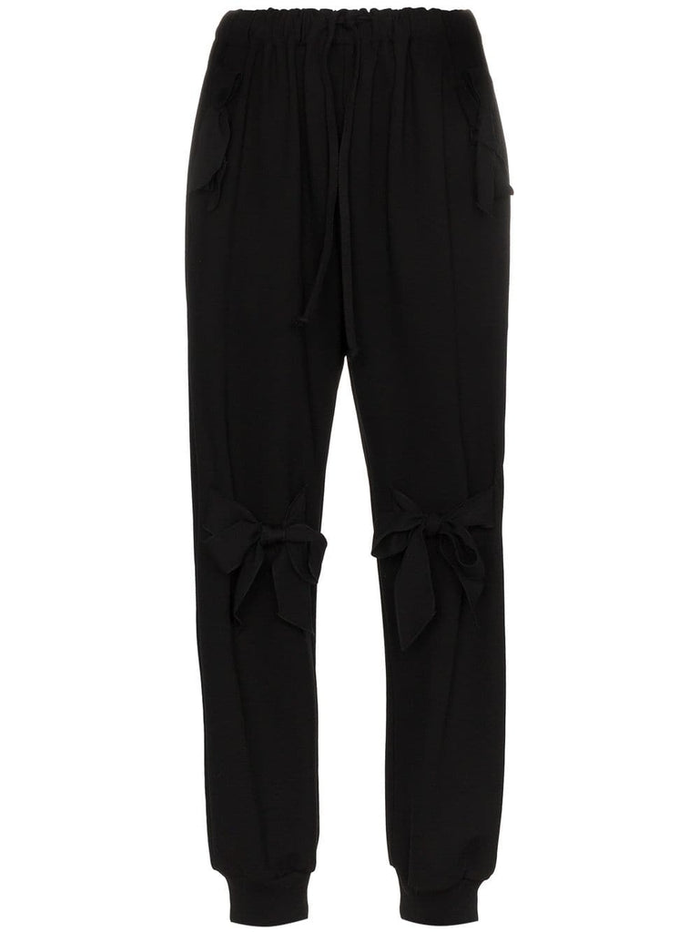 Track Bow Embellished trousers