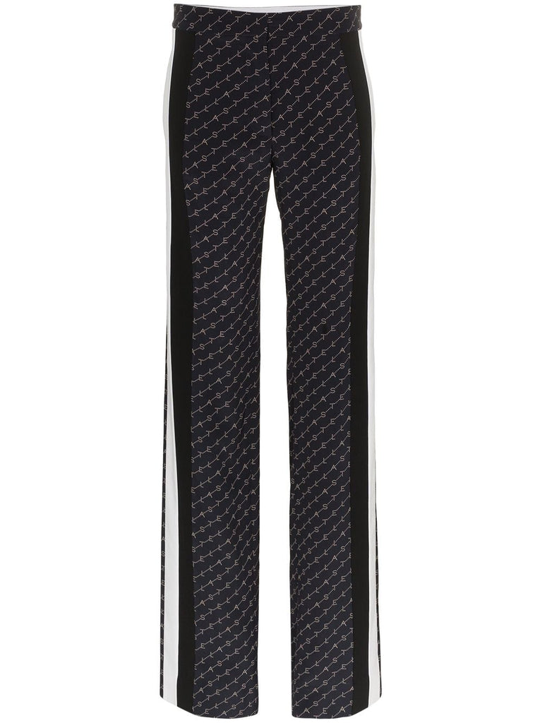 logo print wide leg trousers