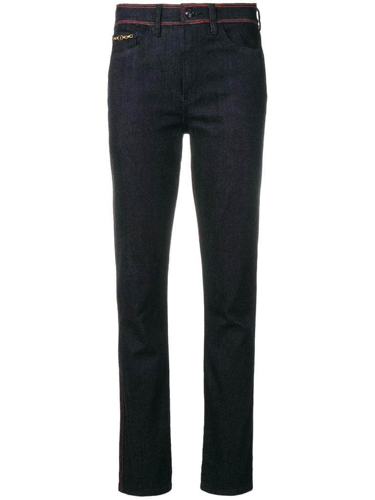 tapered mid-rise jeans