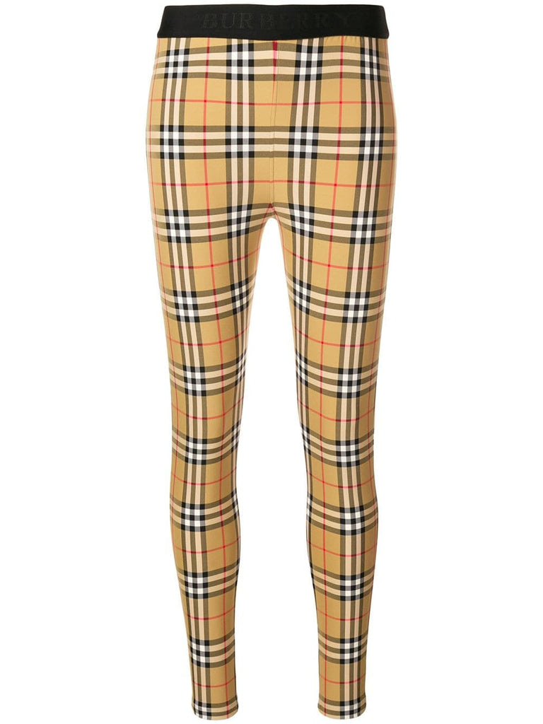 Vintage check leggings