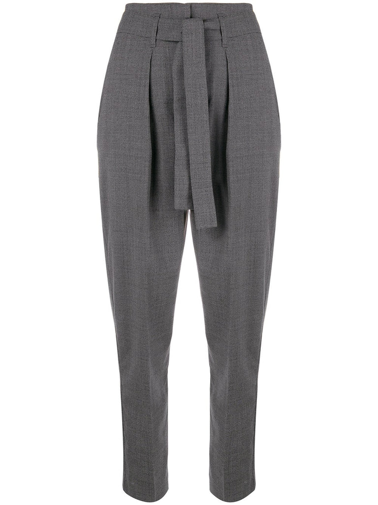 houndstooth tapered trousers