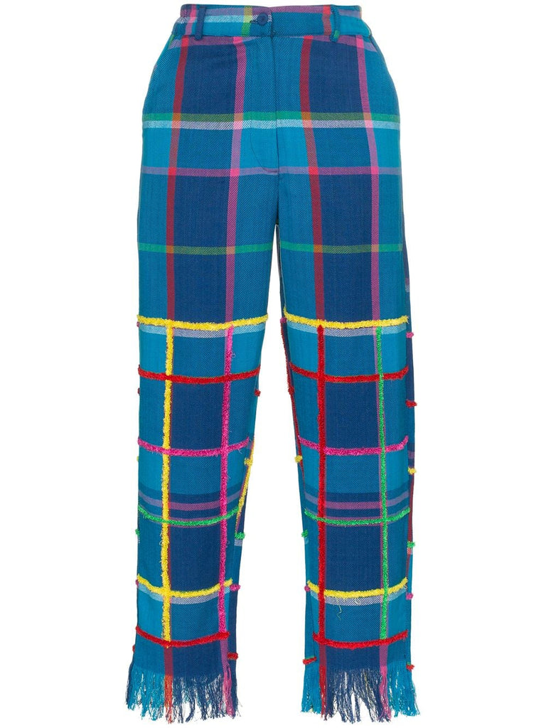 vivienne check trousers