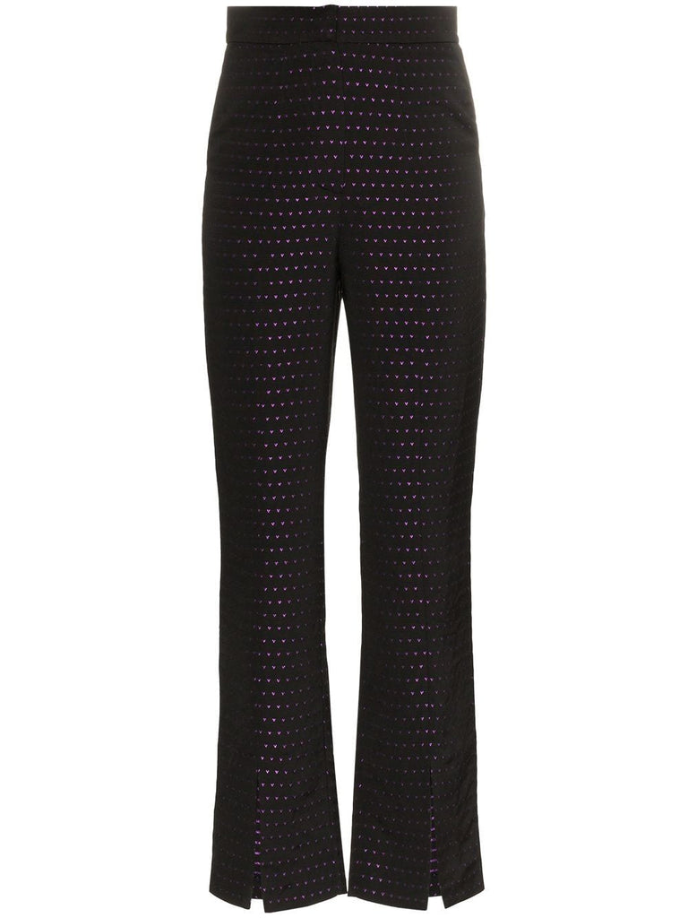 High-Waisted Split Hem Trousers