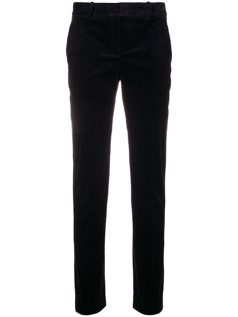 slim-fit corduroy trousers