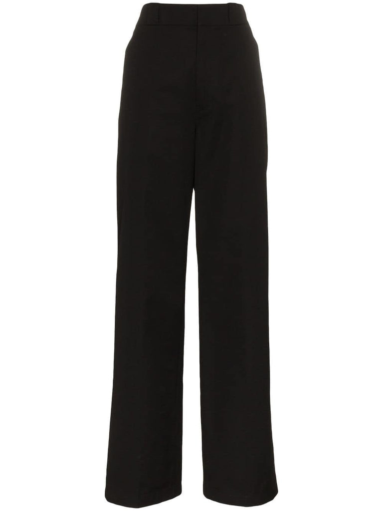 cotton high waist trousers