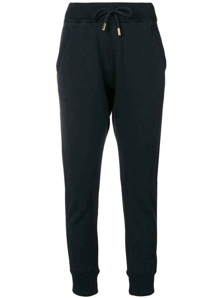 cropped tapered leg trousers