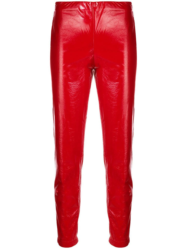 vinyl skinny trousers