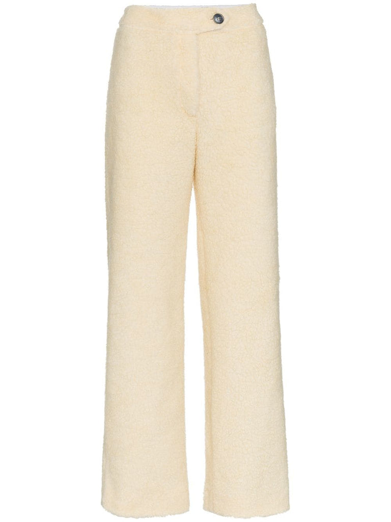 faux shearling trousers