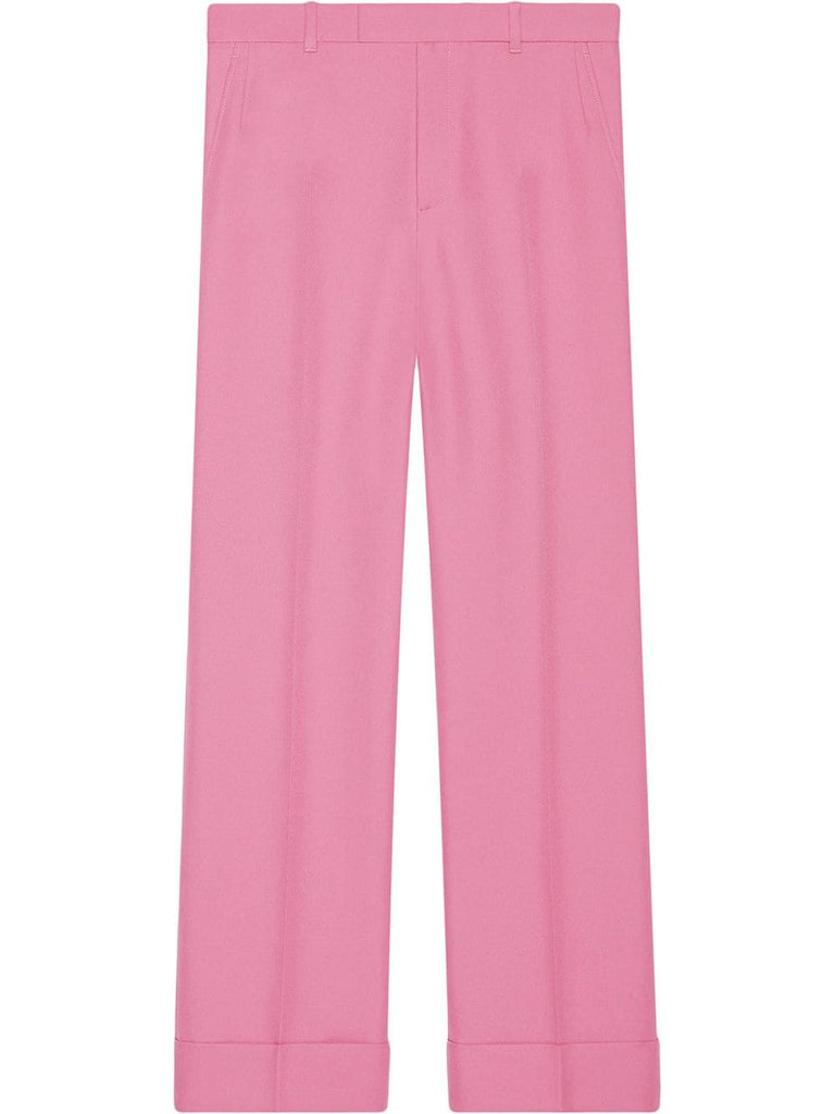 Cuffed retro gabardine pants