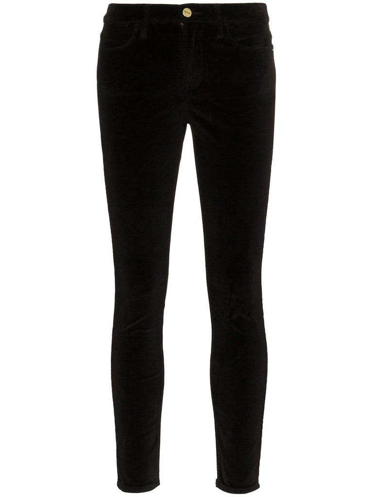 skinny velvet trousers