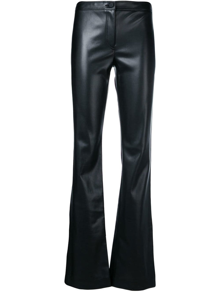 faux leather trousers