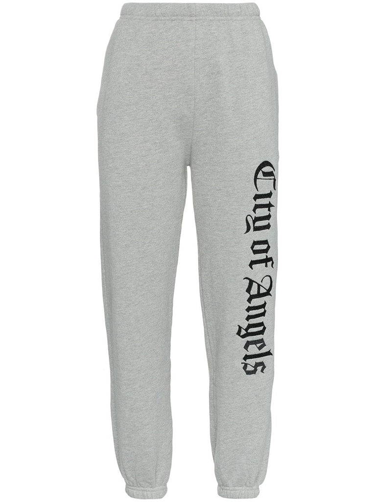 City of Angels print cotton blend track pants